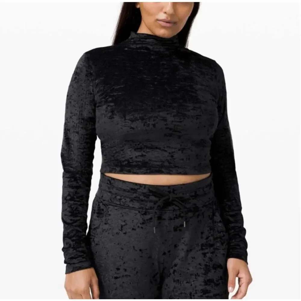 Lululemon All Aligned Mockneck Long Sleeve Shirt *Crushed Velvet